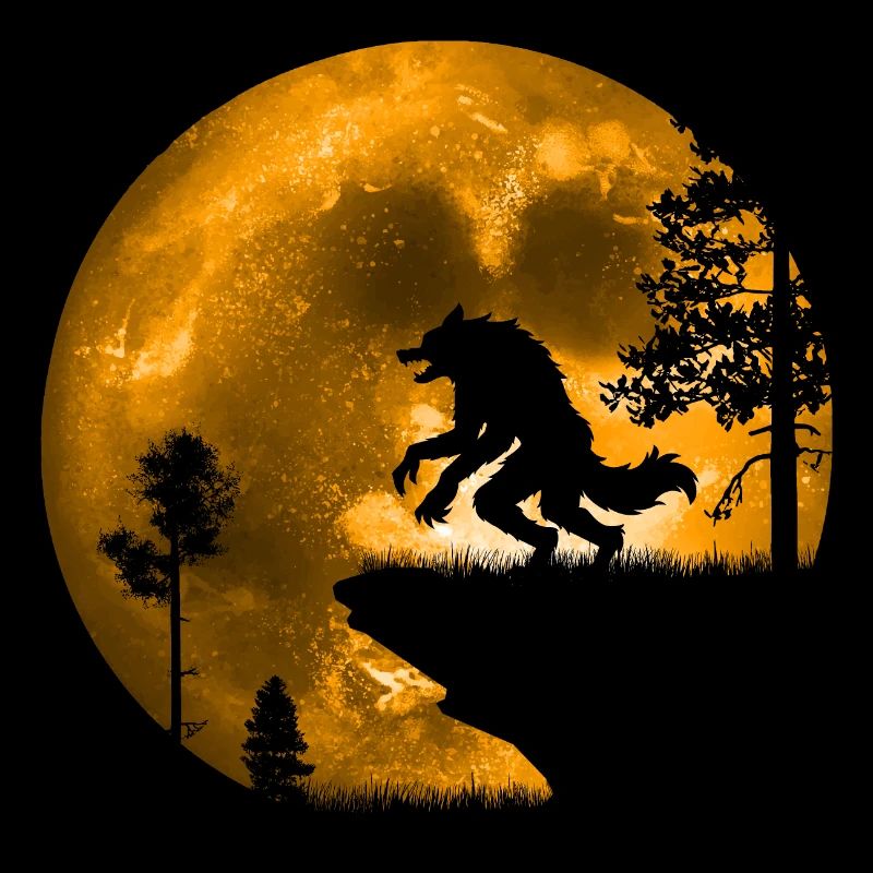 Werwolf im Mondschein