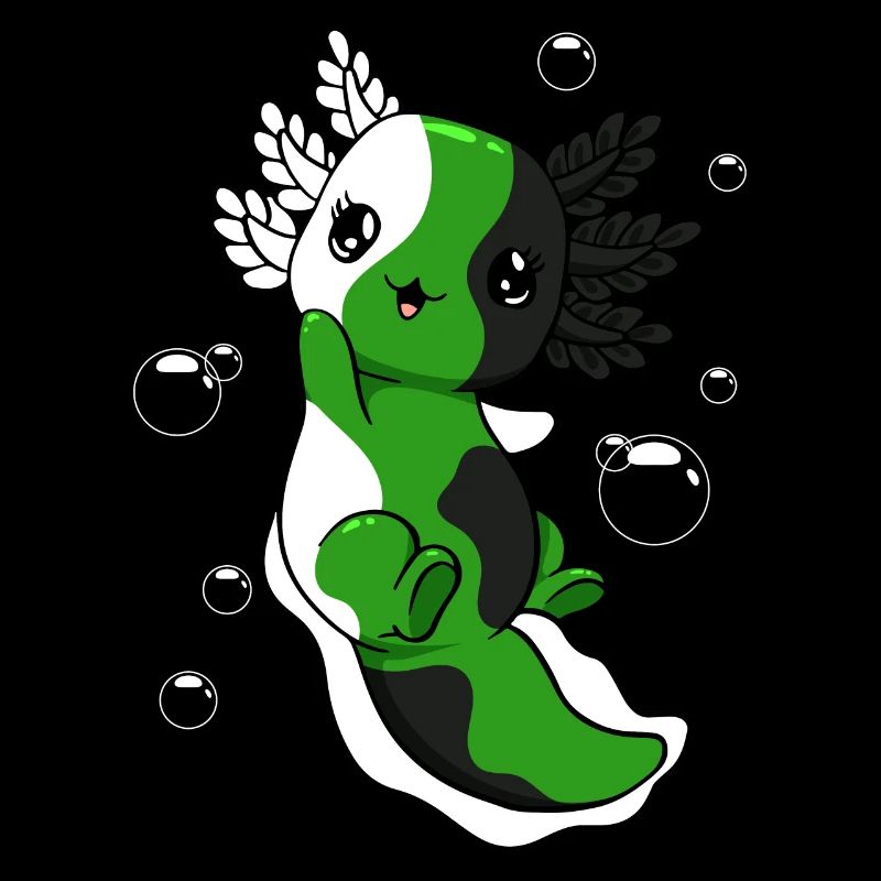 Neutrois Drapeau Axolotl Pile Kawaii Neutrois Sto