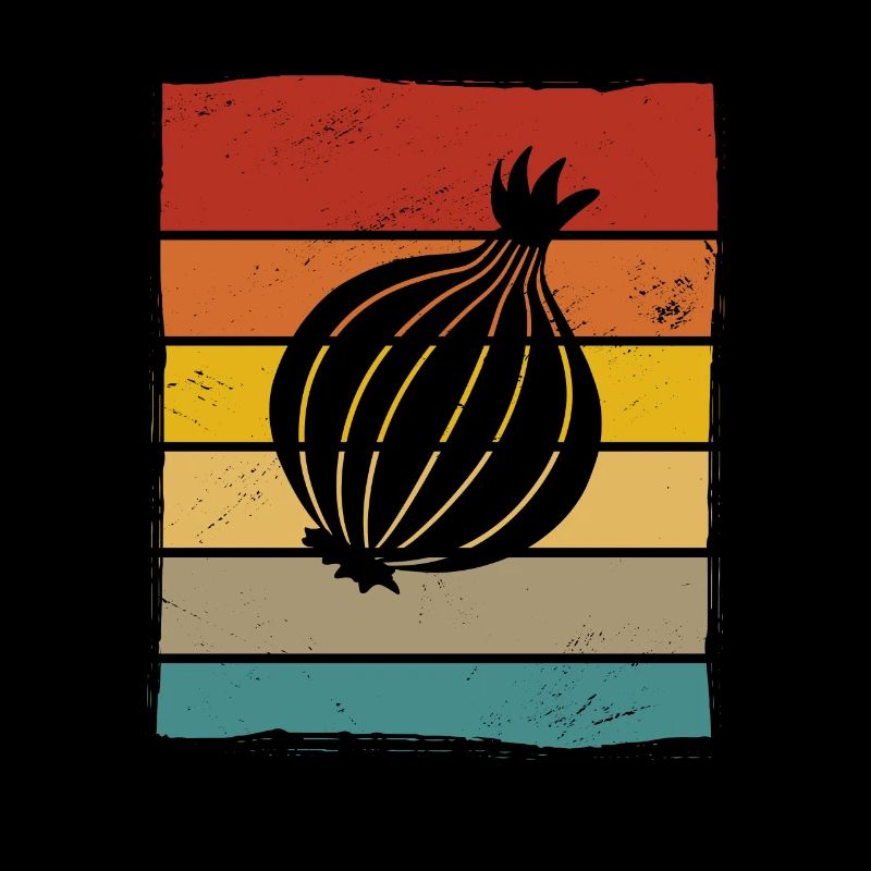 Oignon Lover Retro Vegetables Vegan Idée cadeau