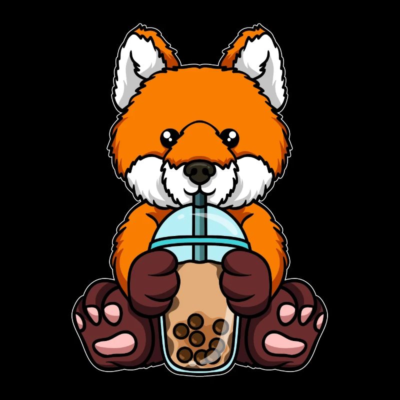 Kawaii Bubble Tea Fox