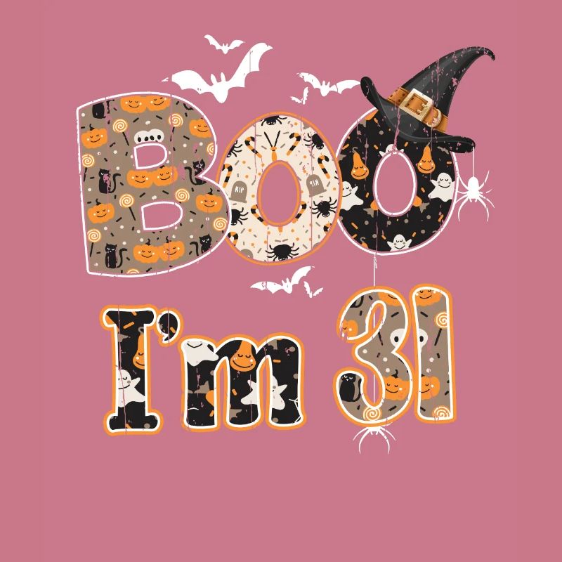 Halloween Pattern Ghost Creatures Naissance Age 31
