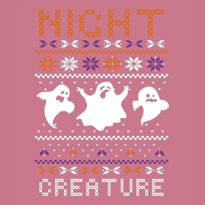 Stitch Pattern Ghost Night Creatures Halloween