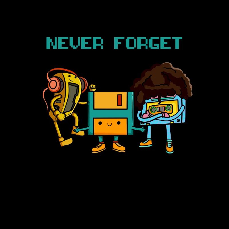 Retro Never Forget Cassette Tape comic