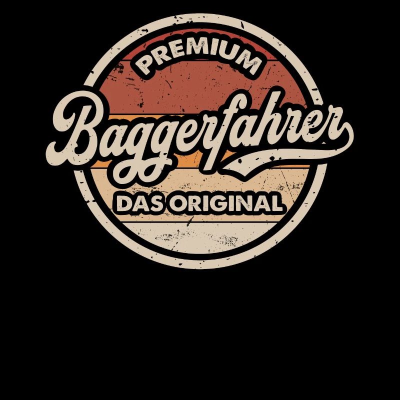 Baggerfahrer Vintage Bagger Baggerführer