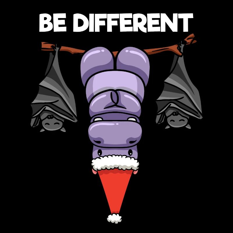 Be Different Nilpferd Fledermaus Weihnachtsmann