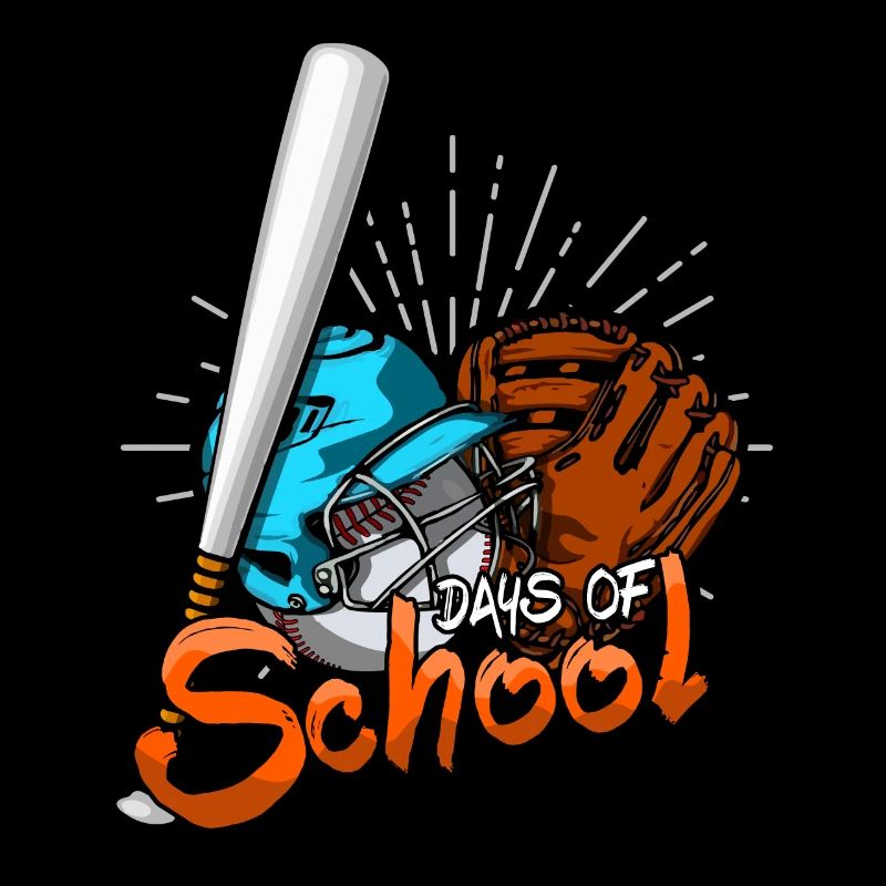 Étudiant de baseball à balle 100e jour 100 jours d’école