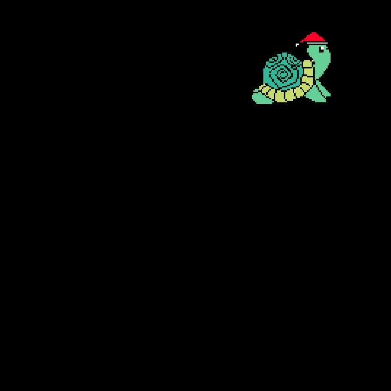 Noël de tortue pixélisée - Drôle