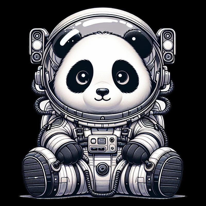 Cute Panda Astronaut