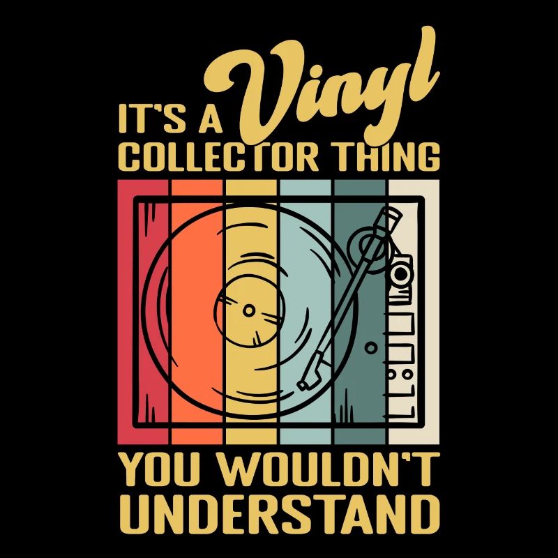 Collectionneur de disques rétro vinyle