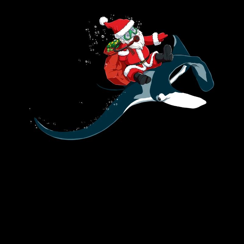 Christmas Manta Ray Xmas Diving Gift Idea