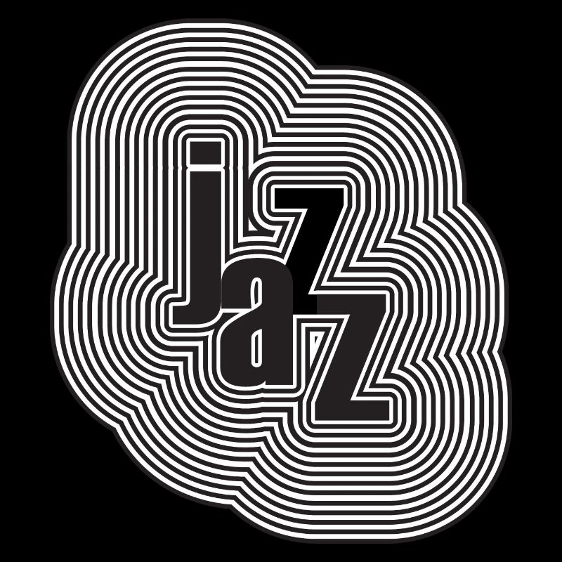 Conception de logo de lignes typographiques jazz