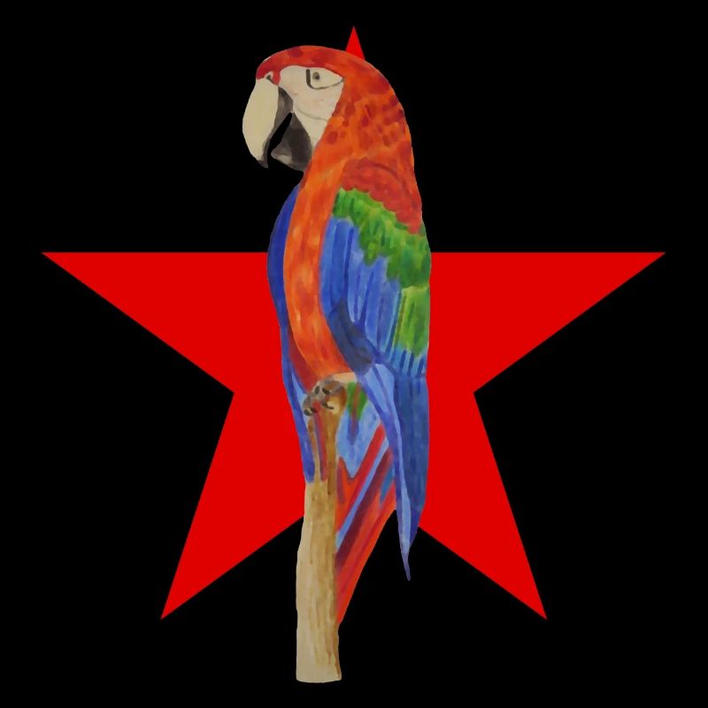 Papagei Vogel Revolution Roter Stern