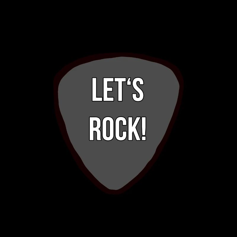 Lets Rock guitar pick