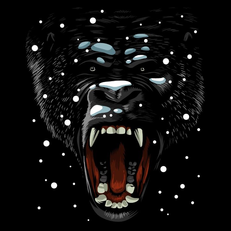 Gorilla schneit