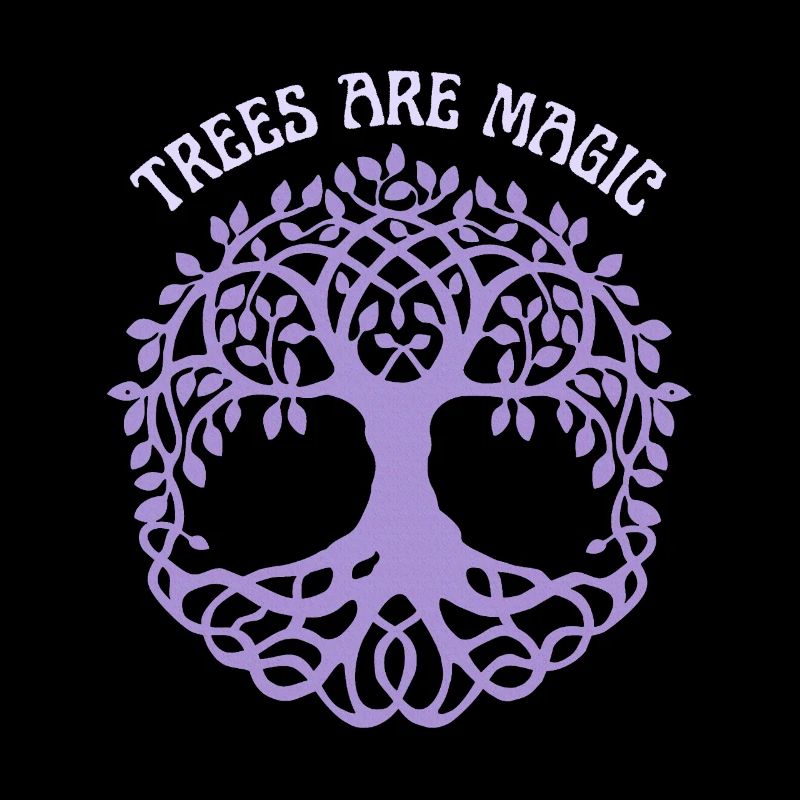 Baum-Illustration, Spruch, Lebensbaum