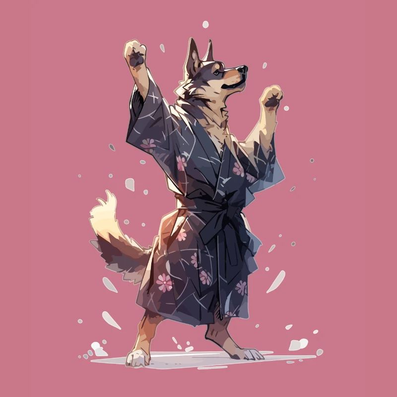 Samurai Dog Funny German Shepherd