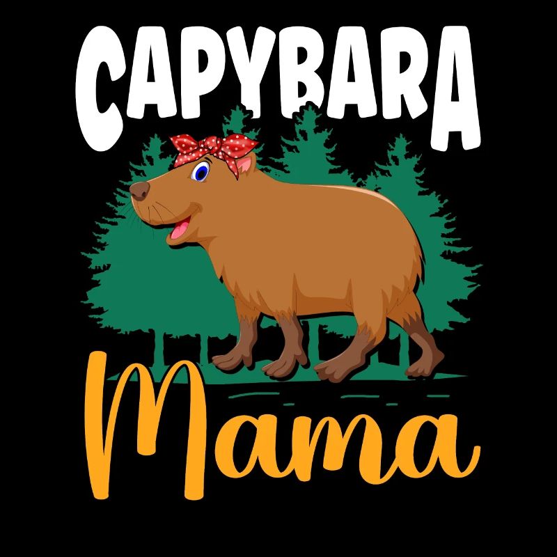 Capybara Mama Rodent Wildlife Capybaras