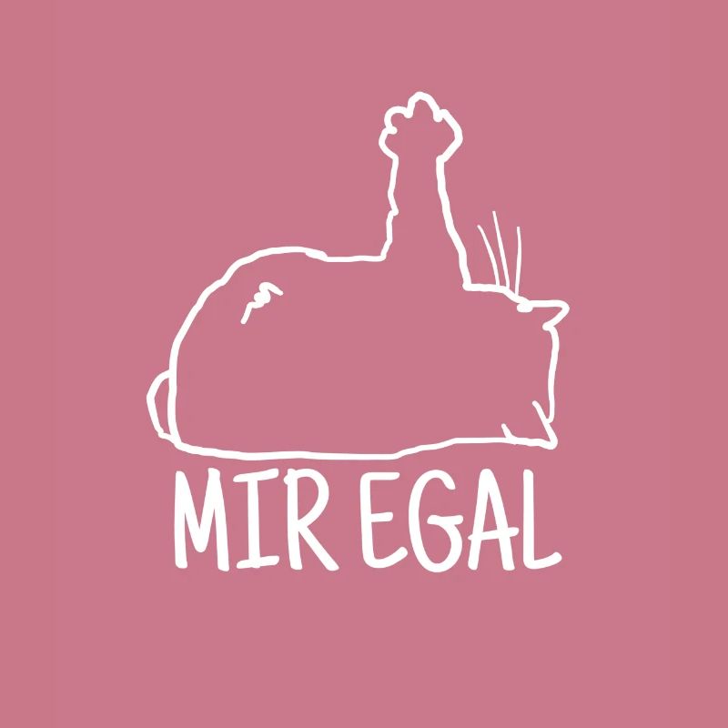faule Katze mir egal müde Spruch Geschenk Idee