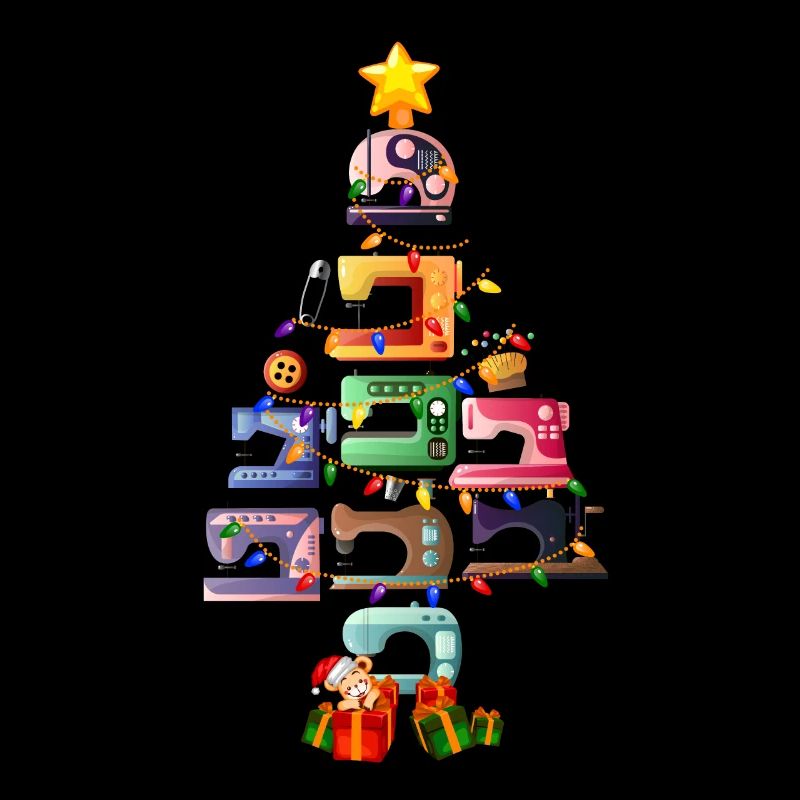 Funny Sewing Machine Weihnachtsbaum stricken Sew