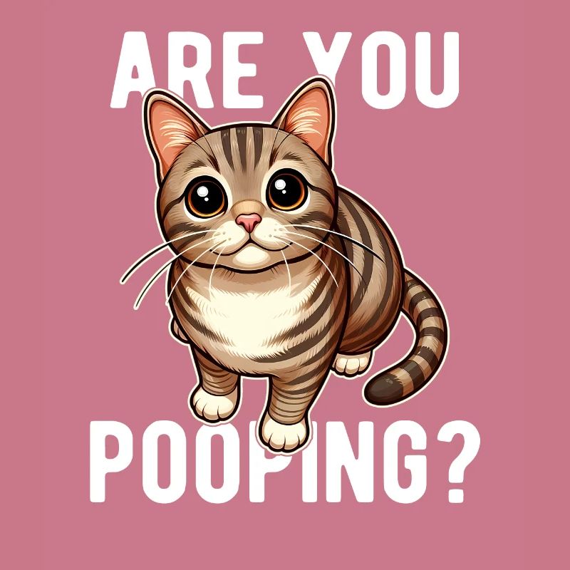 Est-ce que tu fais caca ? Drôle de chat