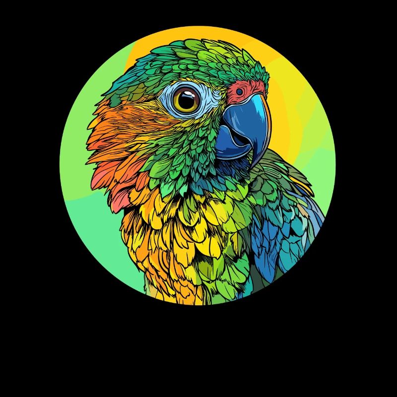 Colorful Parrot Head