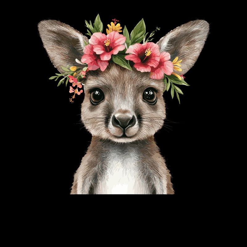 Blumenkänguru mit Blick