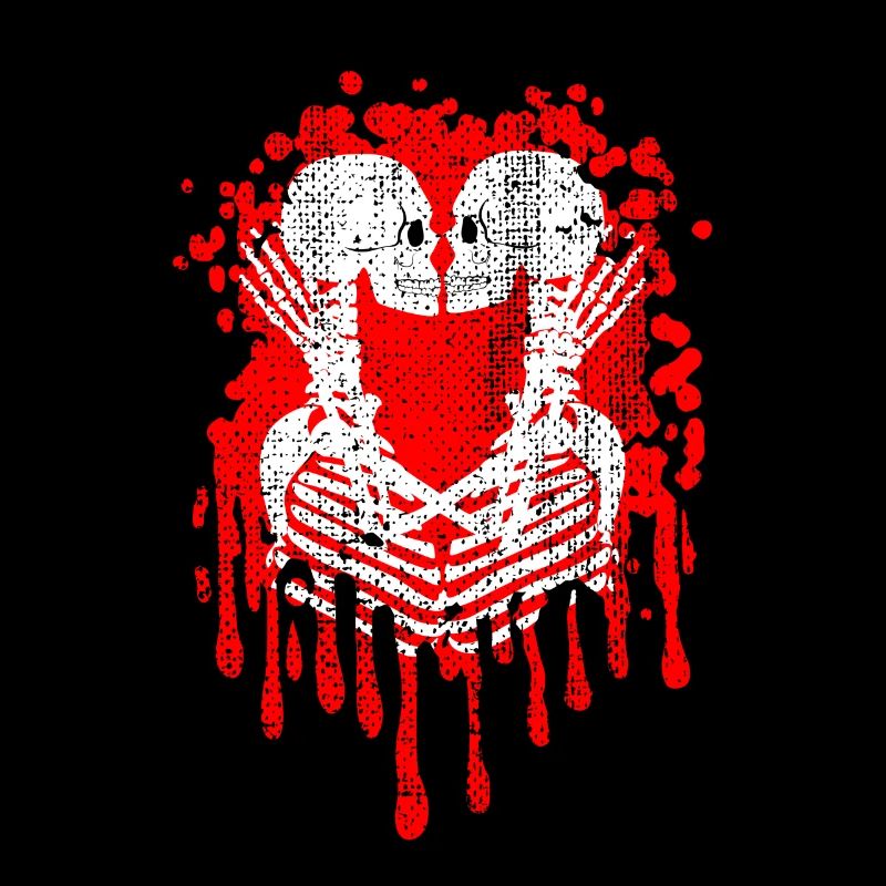 Gothic Tropfendes Skelett Liebe Deine zärtlichen