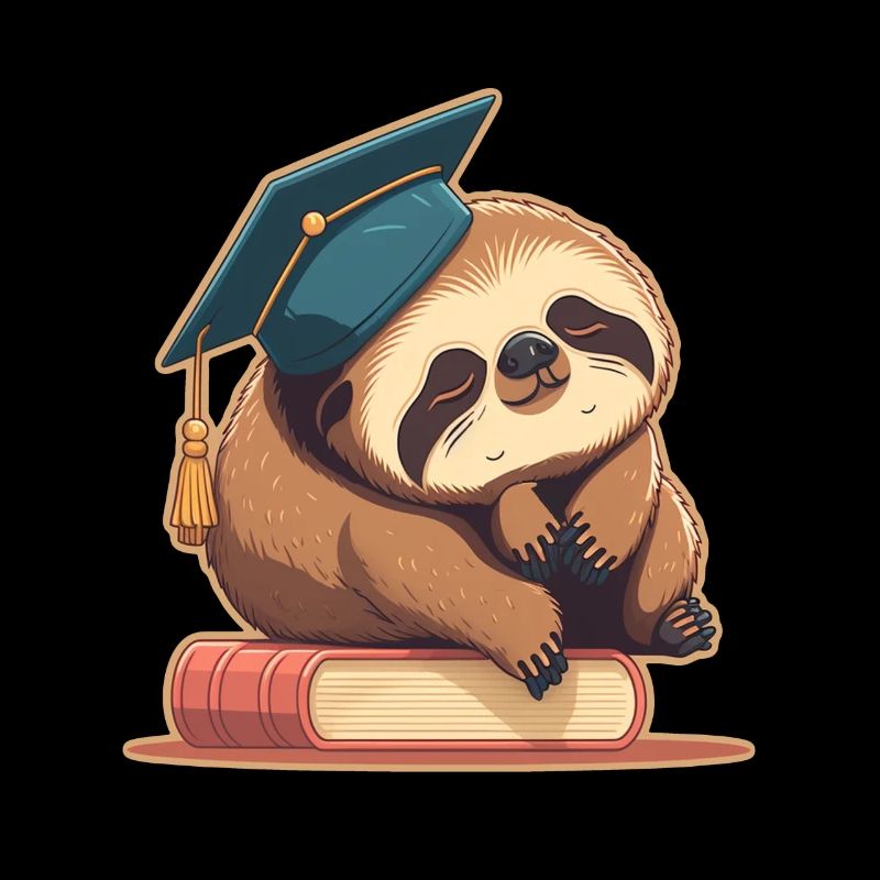 Diplôme Sleeping Sloth Uni Master Bachelor