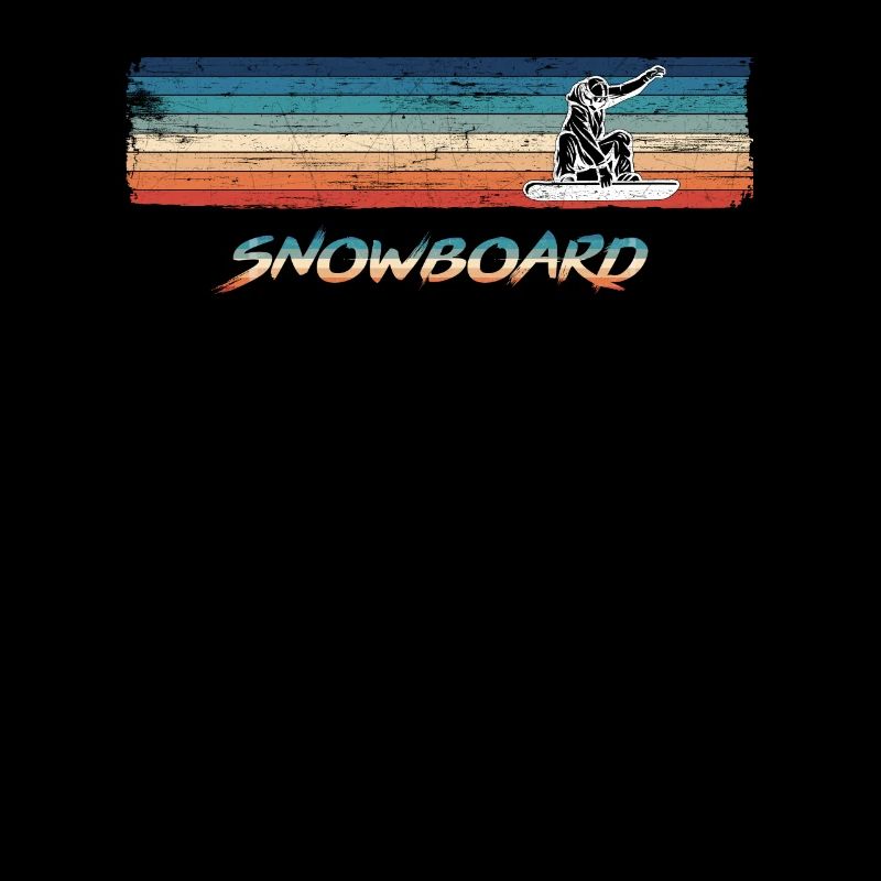 Rétro Snowboard Distressed Vintage