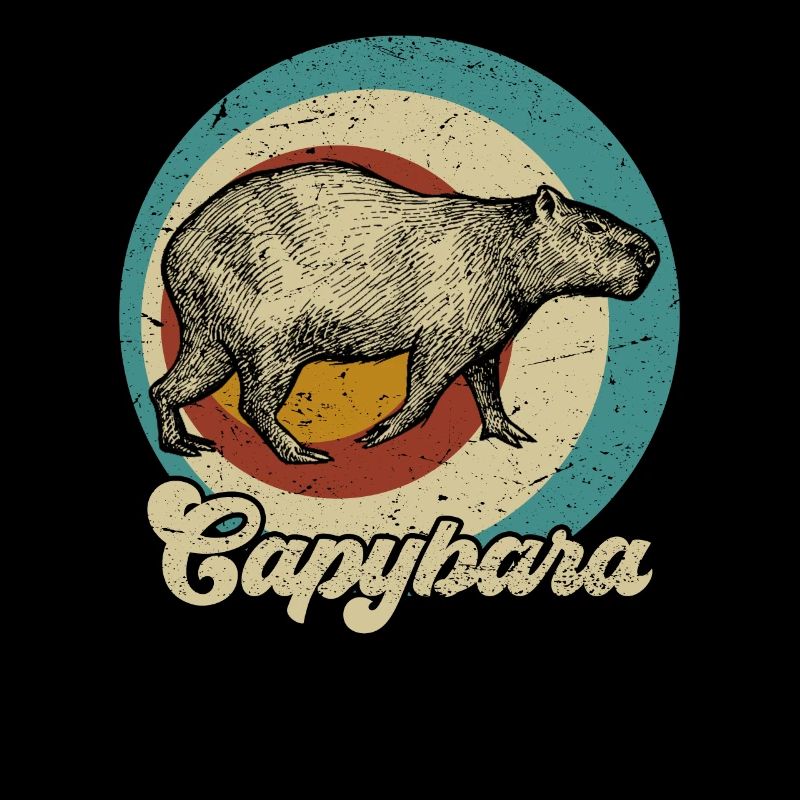 Capybara capybara rétro rongeur animal drôle