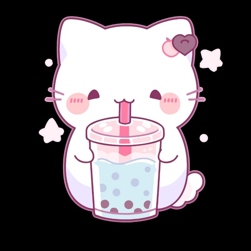 Boissons pour chats kawaii Boba Bubble Tea Chibi