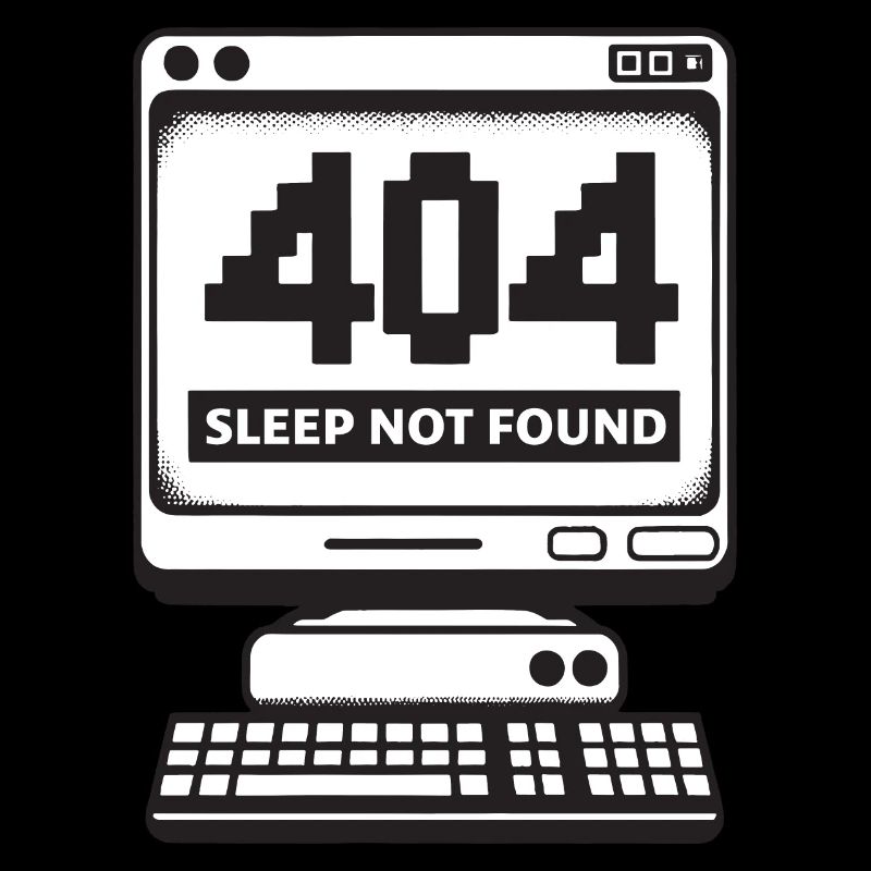404 Schlaf nicht gefunden Lustige Schlaflosigkeit Programmierer