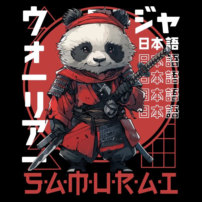 Samurai Panda Kawaii Japanische Ninja Pandabär