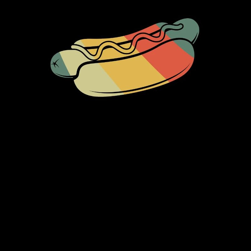 Conception de hot-dog rétro coloré