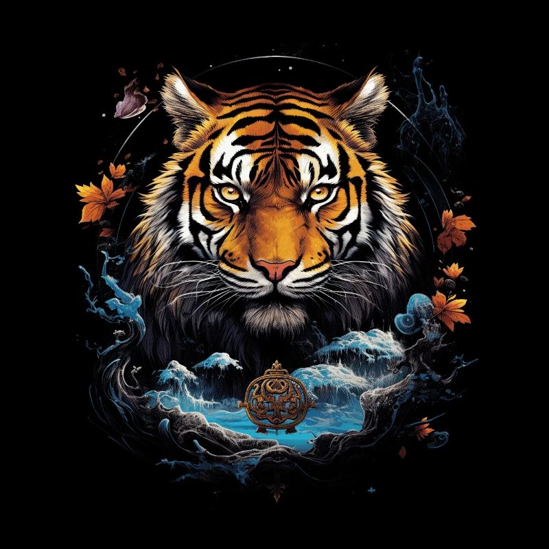 Moonlight, Tiger, Chinese, Japanese, China