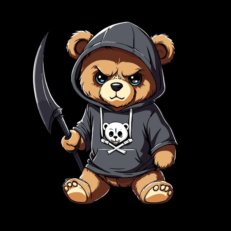 Teddybär Tod Reaper Sensenmann