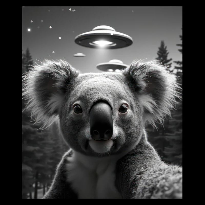 UFO Funny Koala Bear
