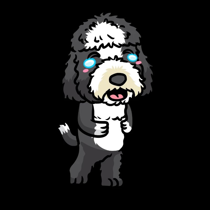 Sheepadoodle Hund Lachend Emoticon