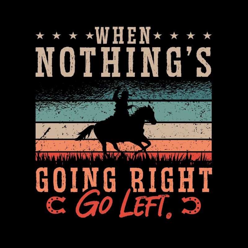 Couper le cheval quand rien ne va Cowboy rétro