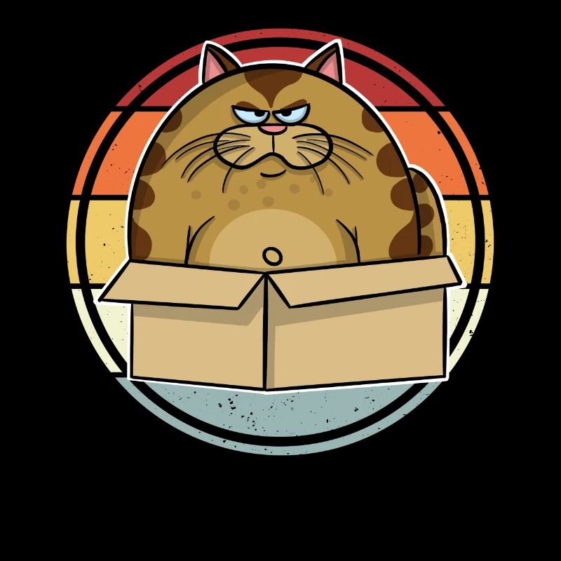 Dicke Katze Im Karton