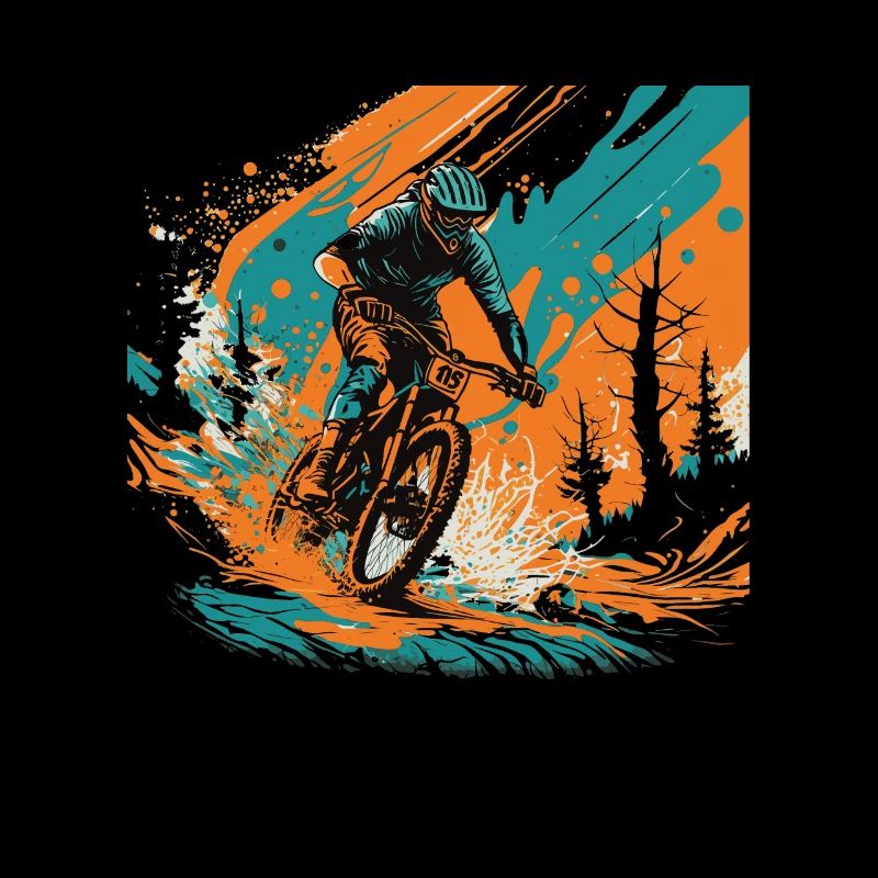 Conception cool de descente de VTT pour les fans de VTT