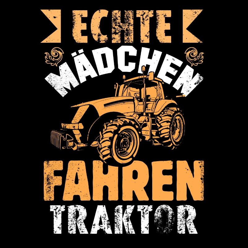 Echte Mädchen fahren Traktor