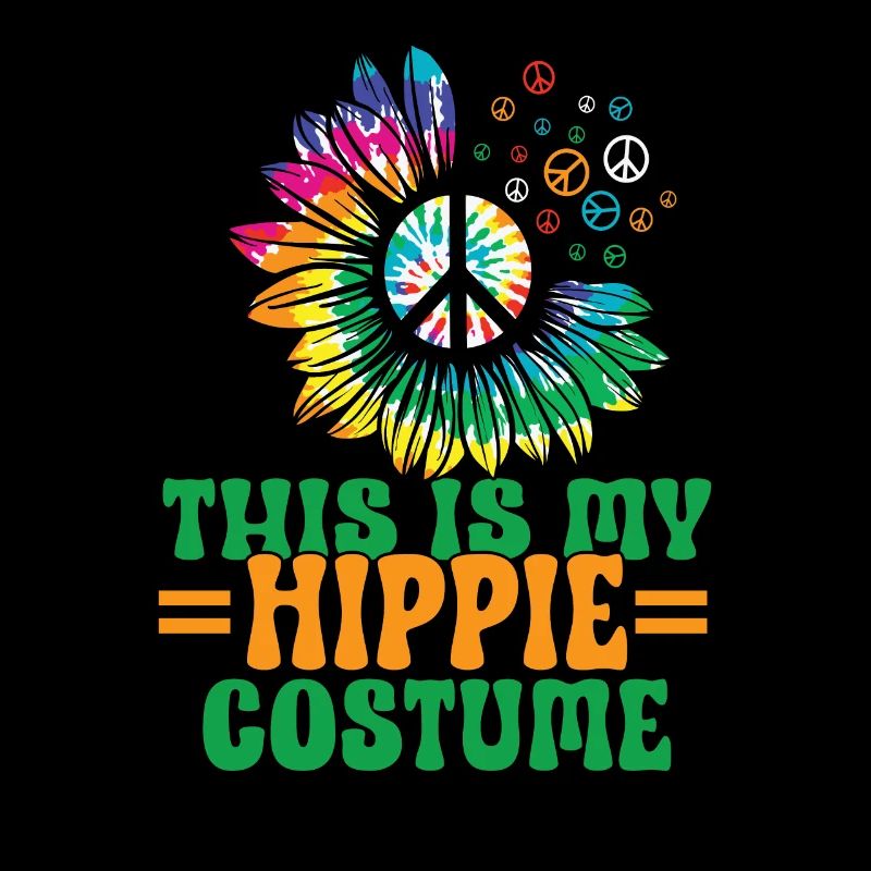 Hippie Peace Zeichen Frieden Blumen Blumenkind