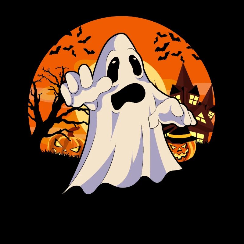 Bat Full Moon Ghost Gift Ghost