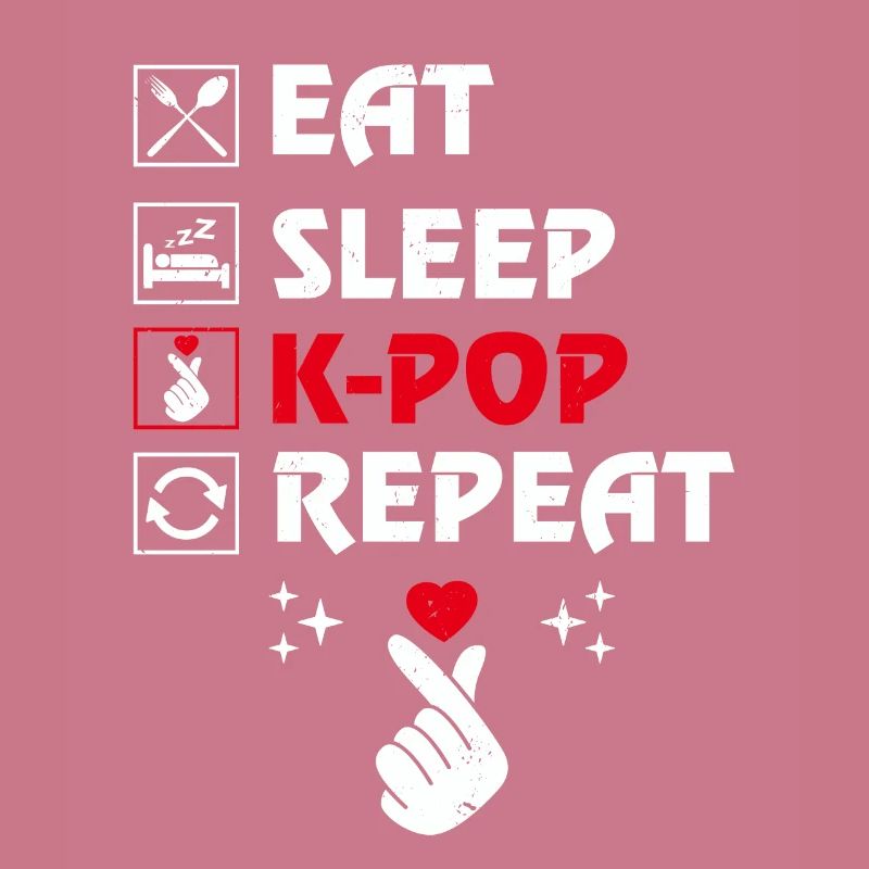Manger Dormir K-pop Répéter coréen