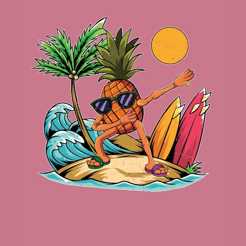 Fruit Summer Fruit Gift Dabbing Surfer Pineapple