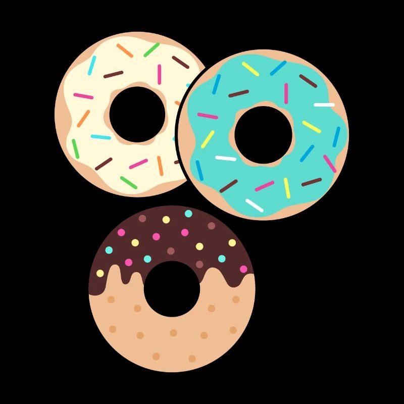 Donut sur le thème Donut pulvérisé drôle mignon