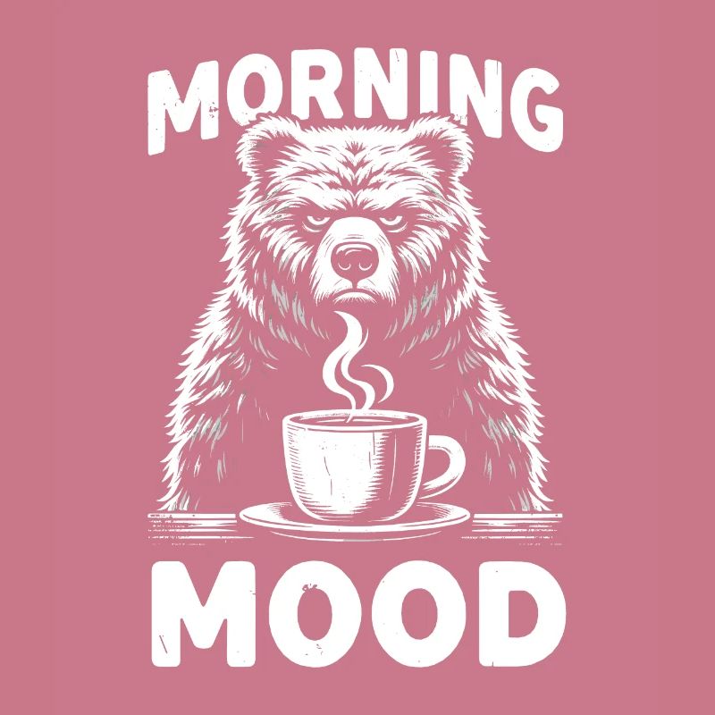 Grumpy Bear With Coffee Morning Mood