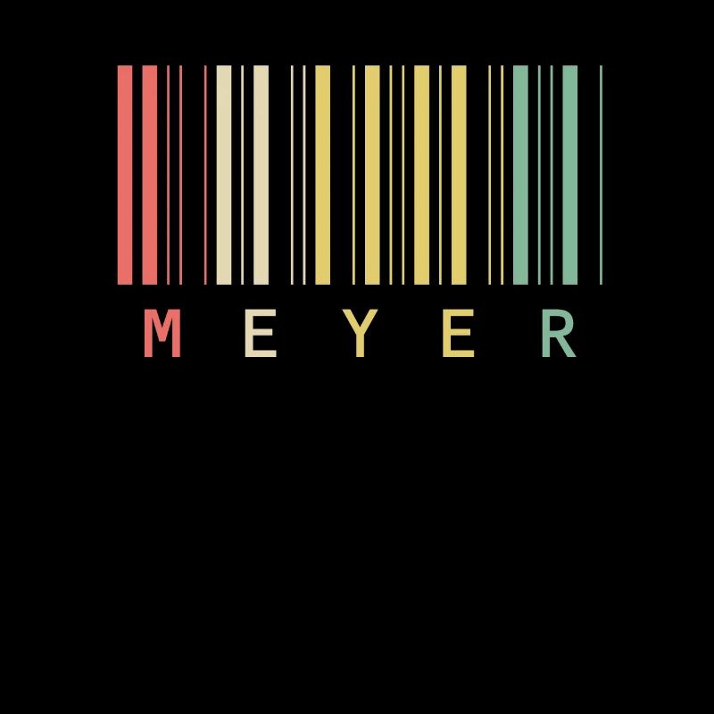 Meyer Family Name Bar Code Barcode Gift