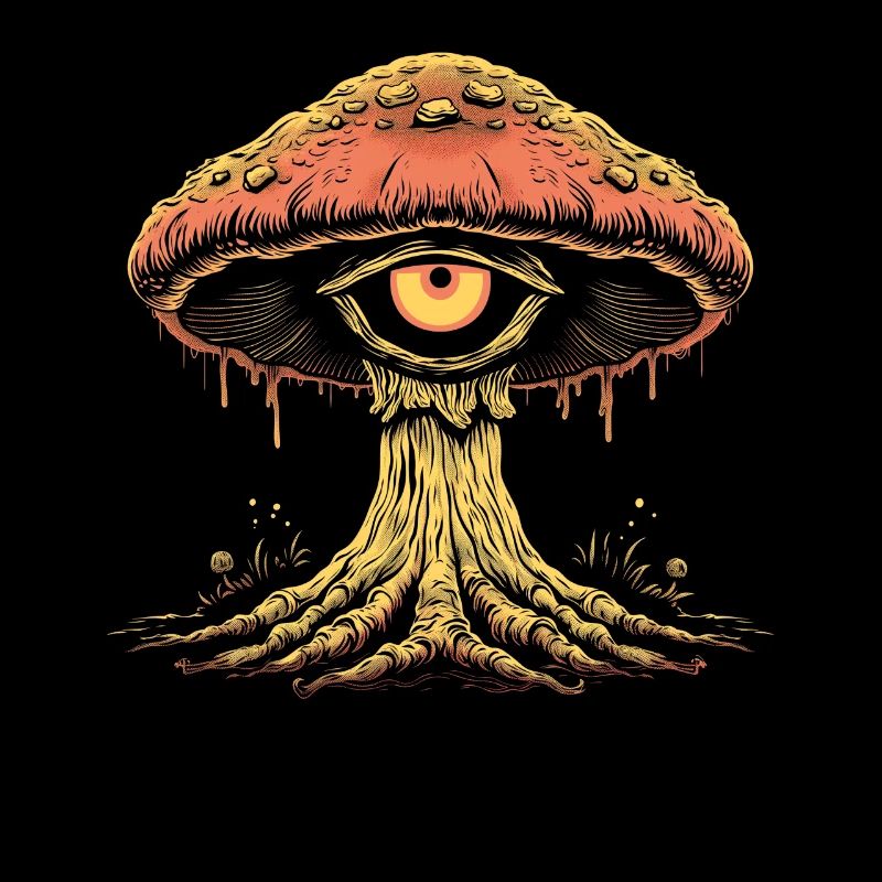 Cottagecore Weirdcore Ästhetischer Pilz Augapfel C